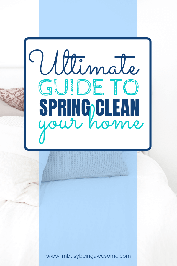 Are you ready to start your spring cleaning? Check out my top tips for a deep clean of your house: bedroom, bathroom, kitchen, family room, etc. Take the challenge and declutter, organize, and clean your home in one day! #springcleaning #hacks #checklist