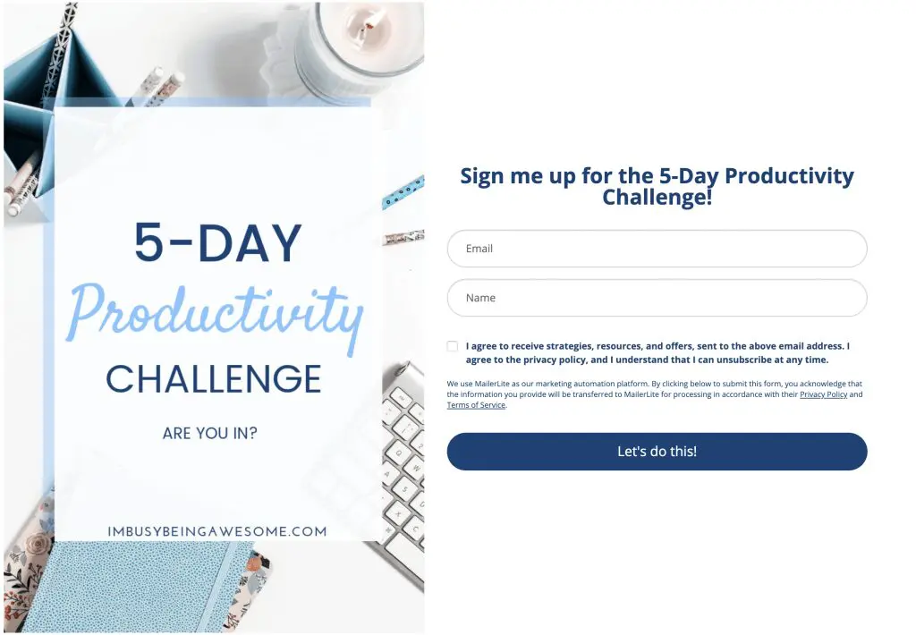 Free 5 Day Productivity Email Course
