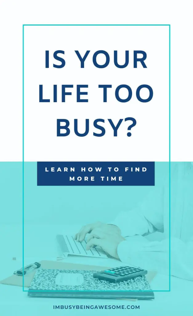Is your life too busy? Learn how to find more time. Person typing on a keyboard.