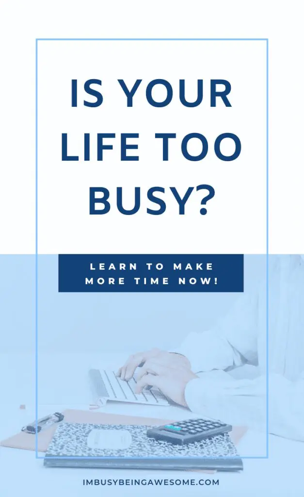 Is your life too busy? Learn to make more time now! Person typing on keyboard.