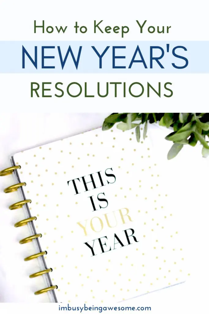 Planner with "This is Your Year" text, for keeping New Year's resolutions.