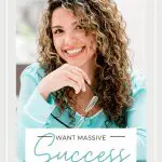 Smiling woman with curly hair, "Want massive success in your life?