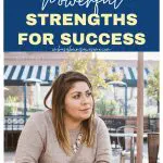 Woman journaling, finding strengths for success. imbusybeingawesome.com
