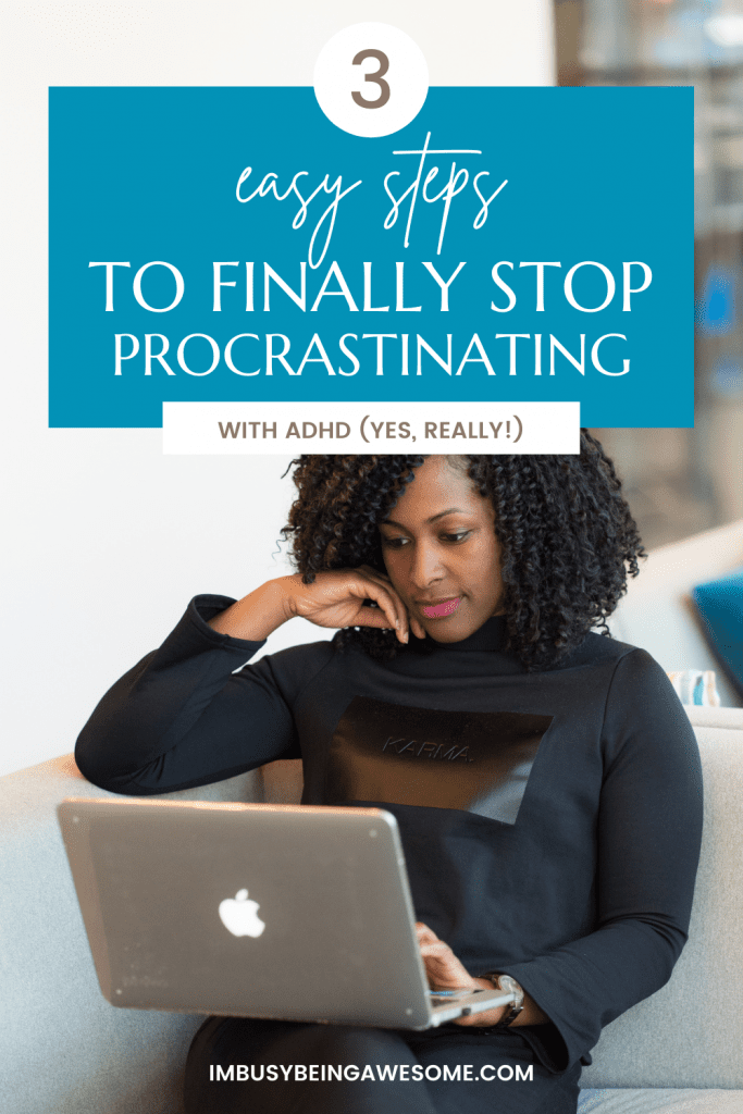 Text: "I'm Busy Being Awesome," maximizing productivity, discovering time for fun.