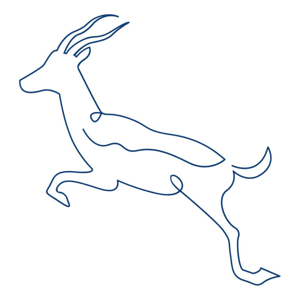 Line drawing gazelle