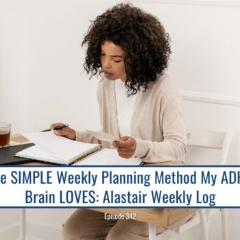 Women planning weekly log